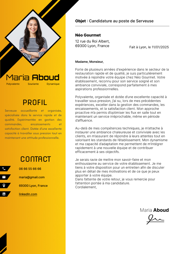 lettre de motivation